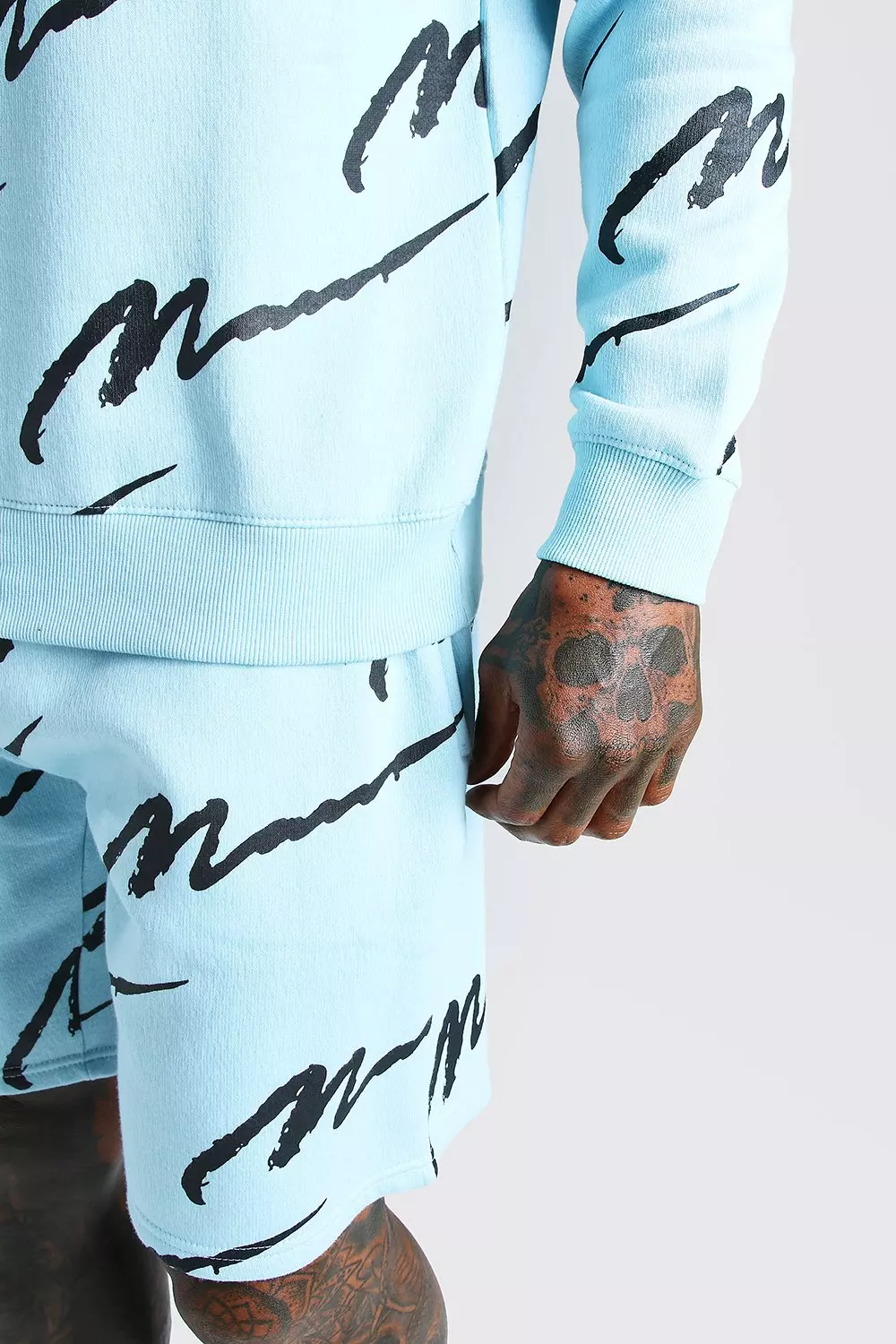 All over man print sweater sale short tracksuit